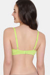 Zivame Beautiful Basics Padded Non Wired 3/4th Coverage T-Shirt Bra - Wild Lime — thumbnail 3